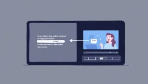 A user editing a video in Descript by deleting a sentence from the transcript, showcasing the platform's text-based editing feature.