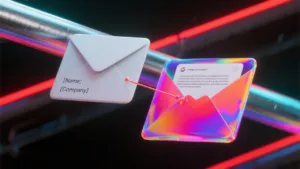 An illustration contrasting a generic email with a highly personalized email, highlighting the effectiveness of Smartwriter AI's targeted outreach.